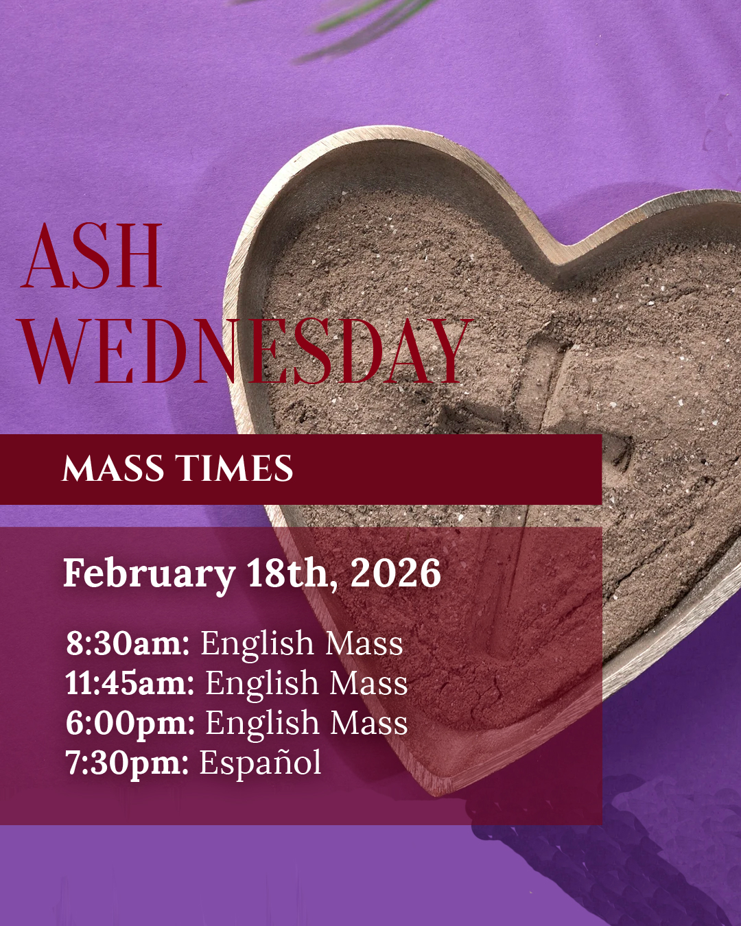 Ash Wednesday                                                                                                                                                                                                                                                                                               