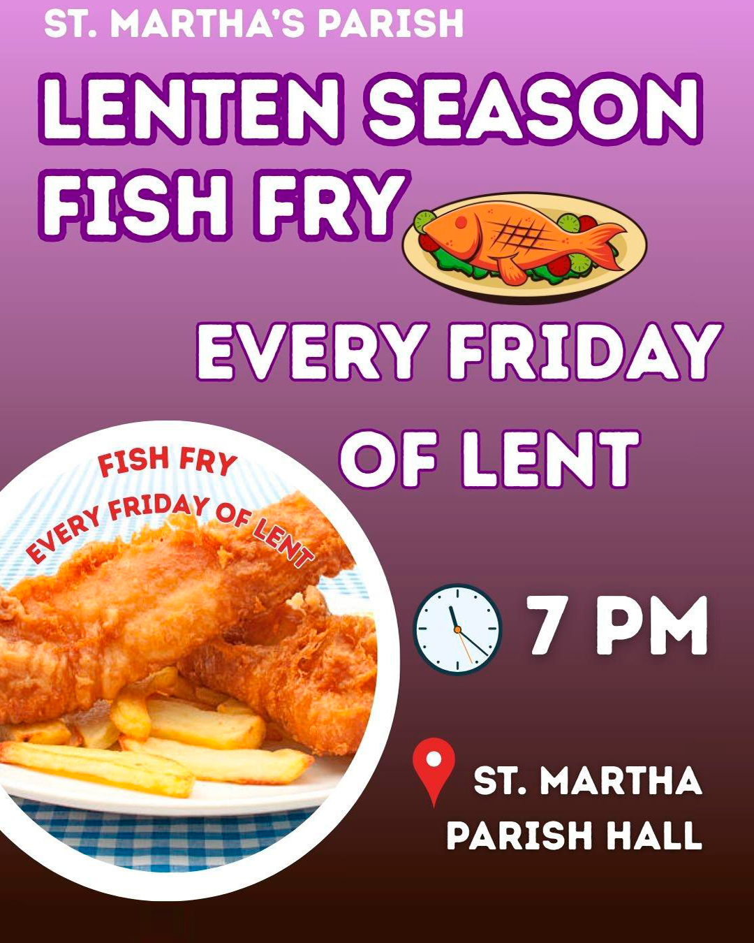 Lenten Season Fish Fry                                                                                                                                                                                                                                                                                      