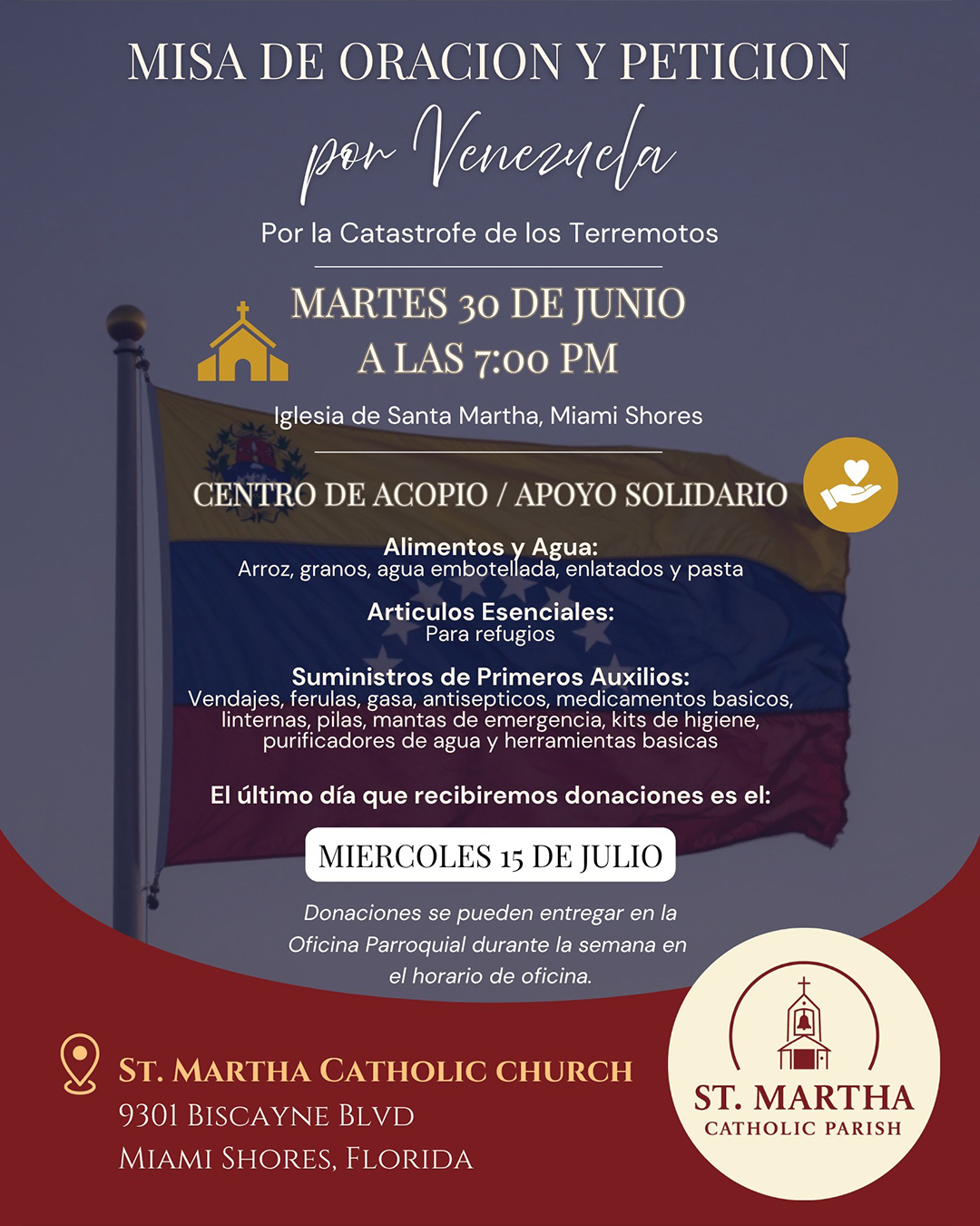 Prayer Mass for Venezuela                                                                                                                                                                                                                                                                                   