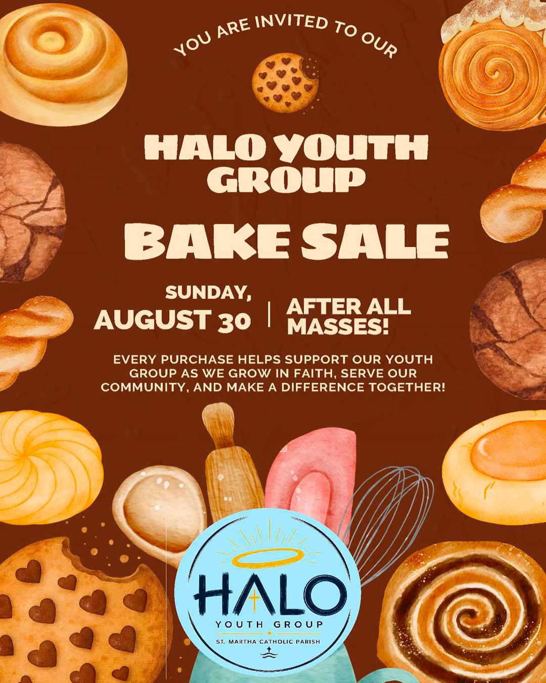 Halo Youth Group Bake Sale                                                                                                                                                                                                                                                                                  