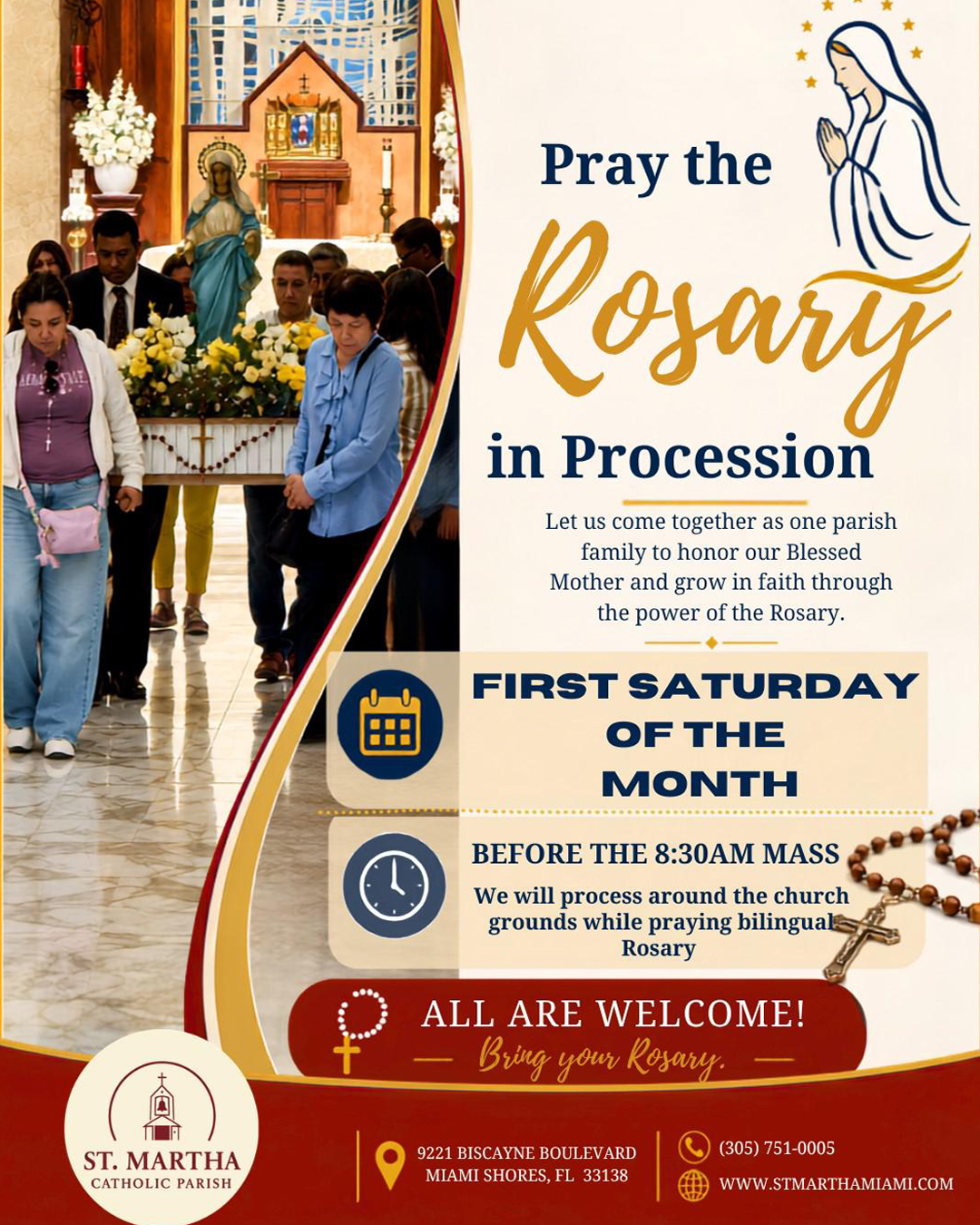 Pray the Rosary in Procession                                                                                                                                                                                                                                                                               