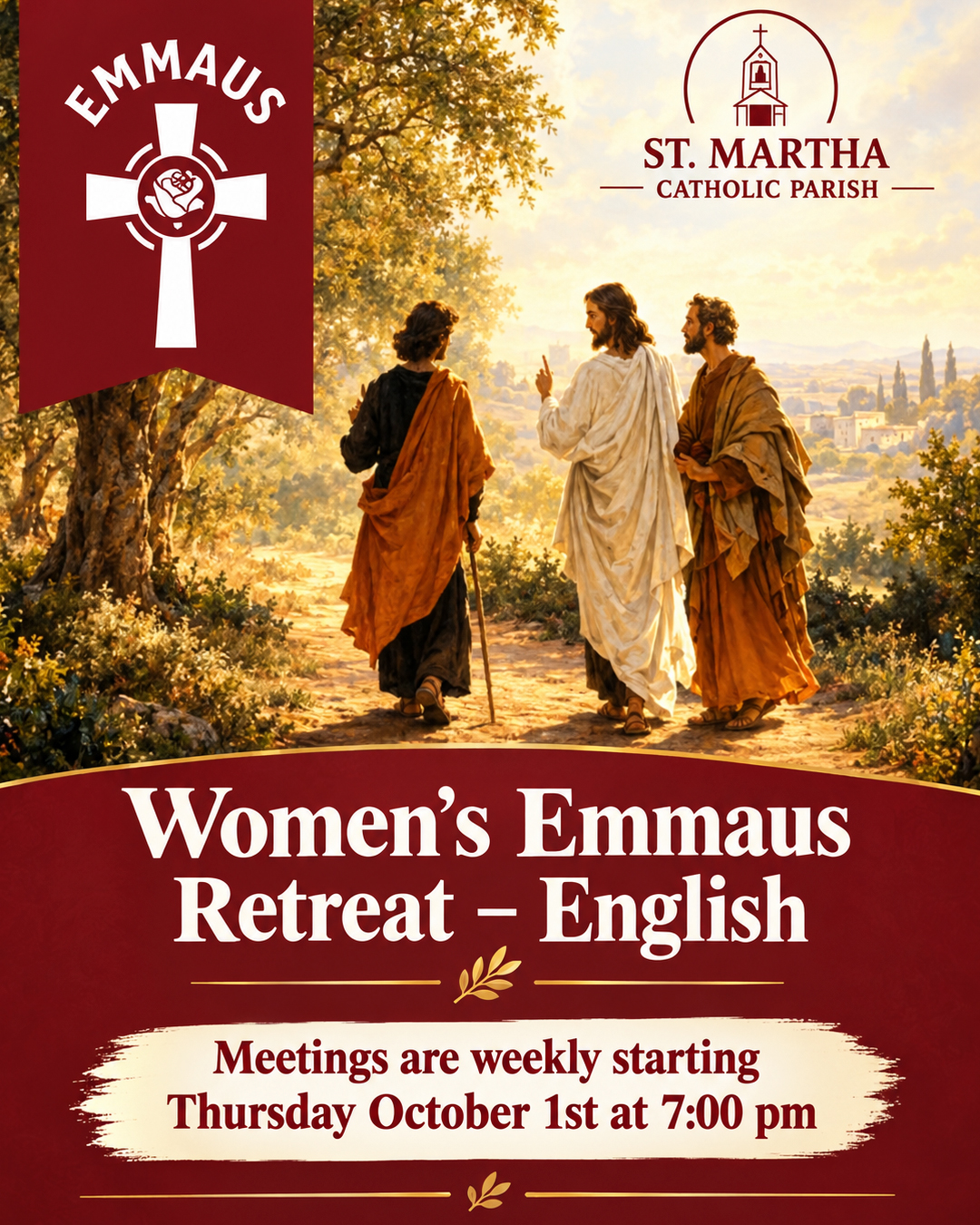 Women's Emmaus Retreat Meetings - English                                                                                                                                                                                                                                                                   