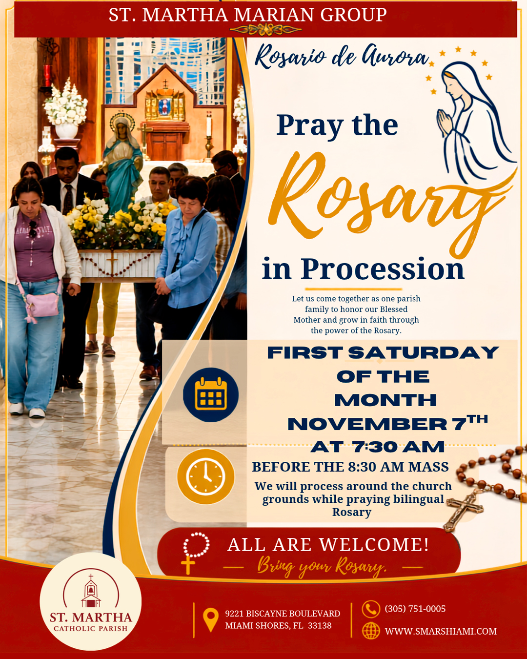 Pray the Rosary in Procession                                                                                                                                                                                                                                                                               