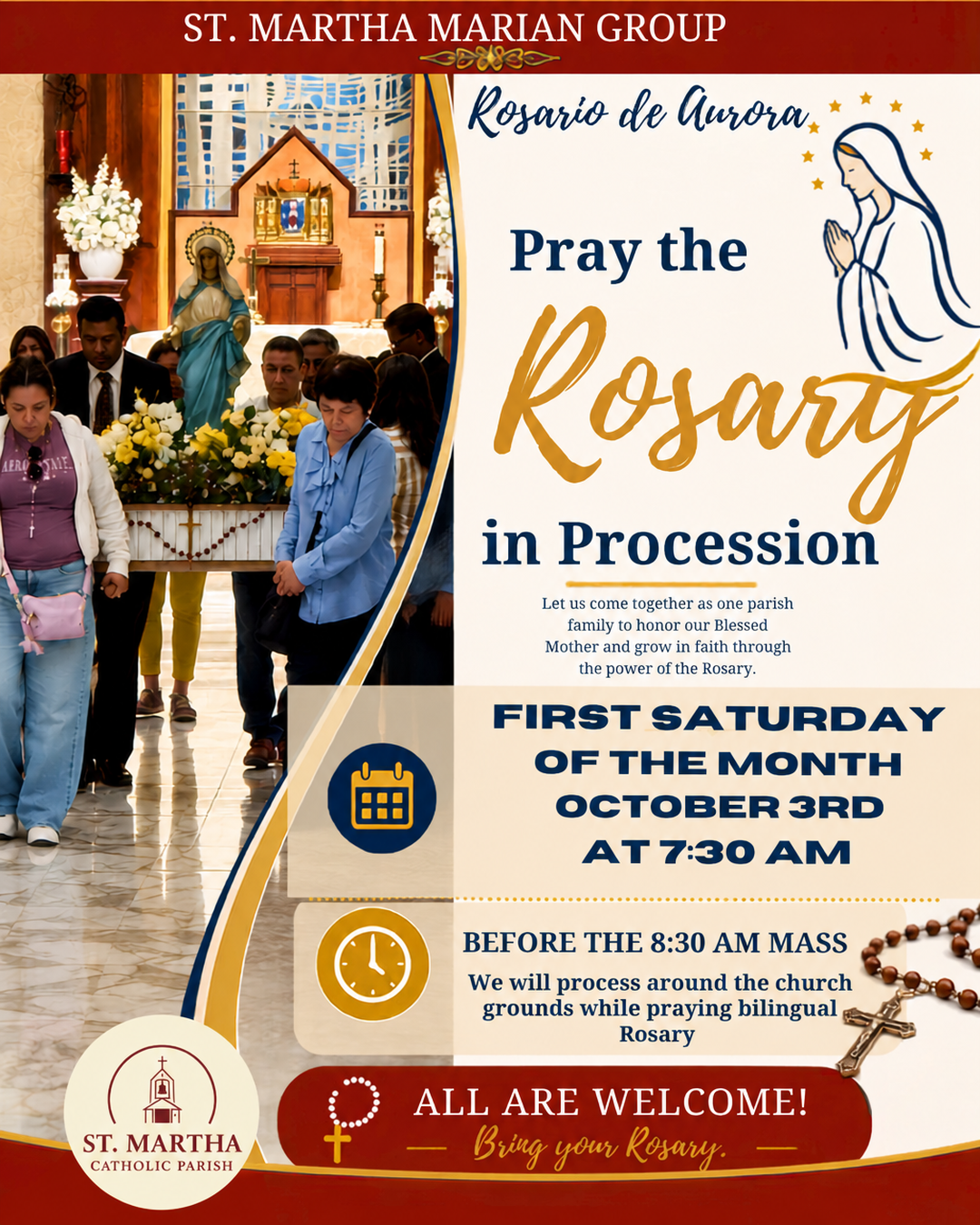 Pray the Rosary in Procession                                                                                                                                                                                                                                                                               